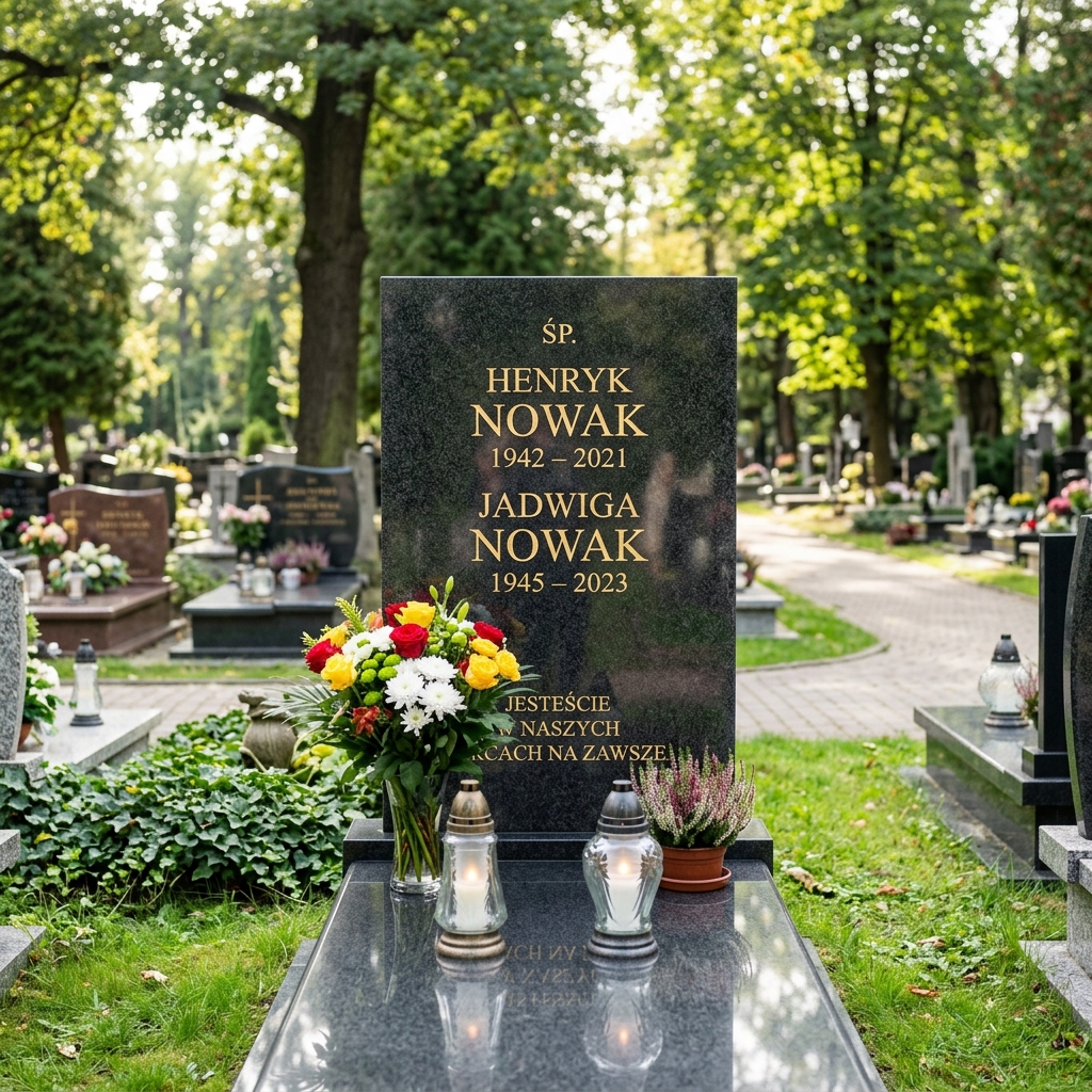 Profesjonalne mycie nagrobków Lublin – zadbany pomnik na cmentarzu